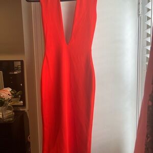Elegant Red Sleeveless Dress